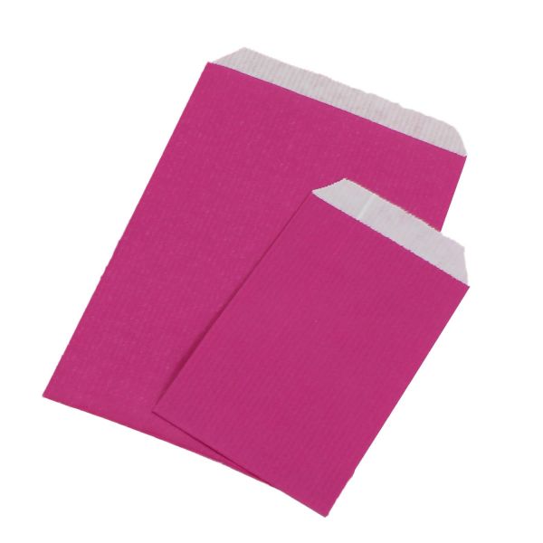 Flachbeutel aus Papier pink