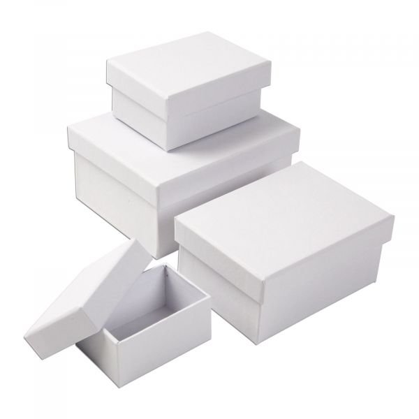 Schachtel-Set, rechteckig 4er-Set Pappschachteln Geschenkverpackung Pappboxen