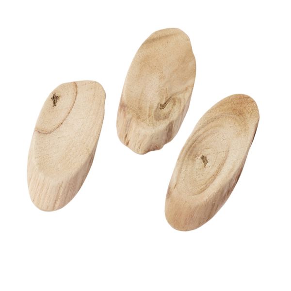 Treibholzscheiben oval, ca. 6-7 cm, 15 Stück