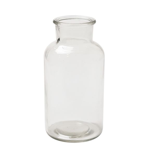 Glasflasche Vase Apothekerflasche klein, ca. Ø 6,8 cm, H 12,7 cm, 250 - 300 ml