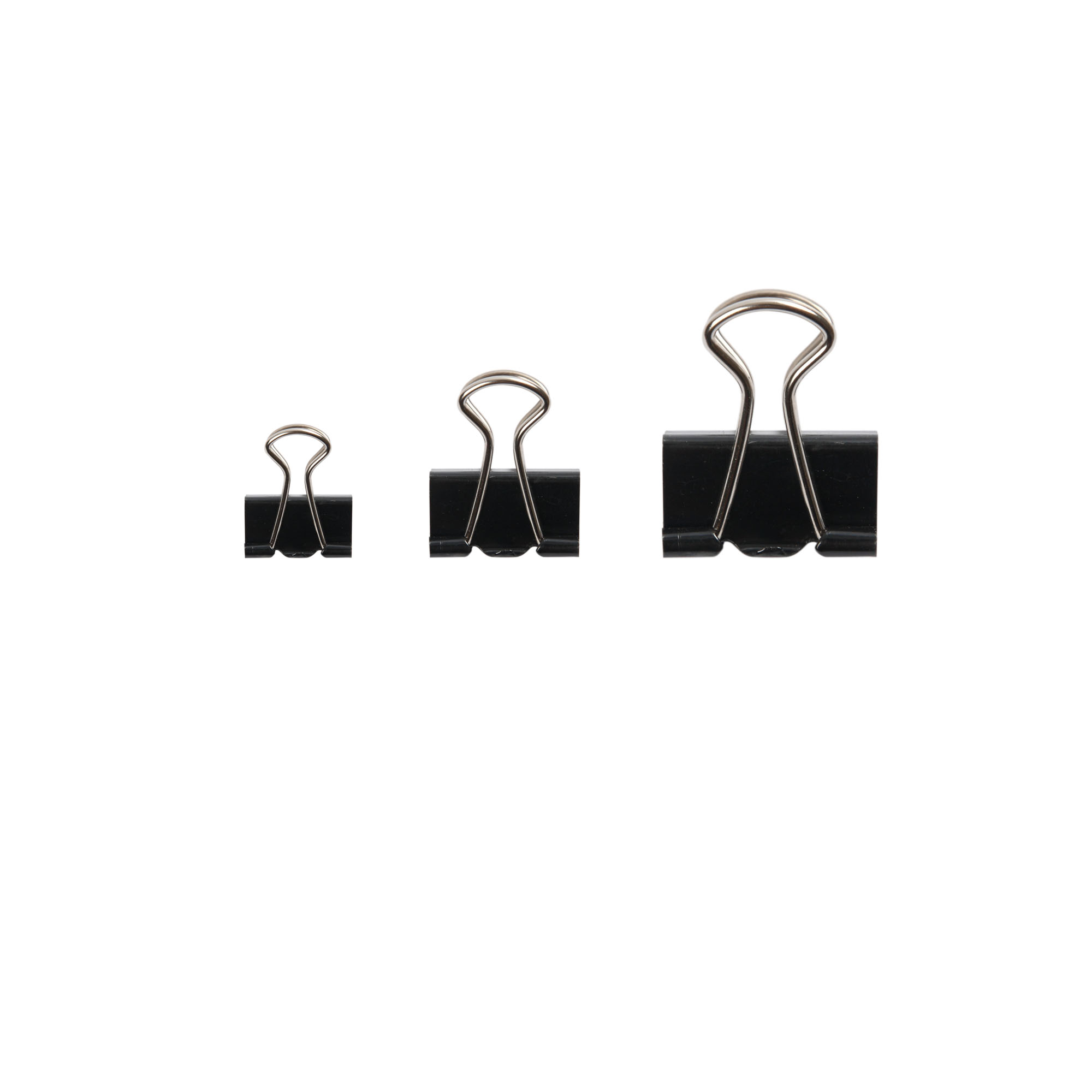 Foldback-Klammern schwarz, 100 Stück