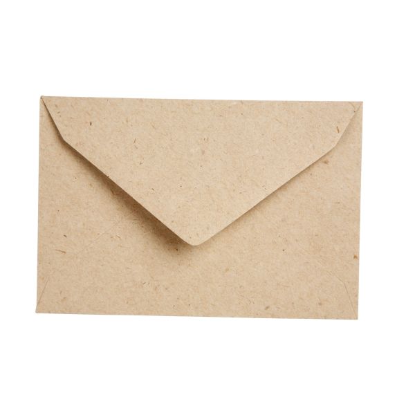 Mini Briefumschläge Kraftpapier 7,7 x 11,4 cm, Kuvert, 25 Stück